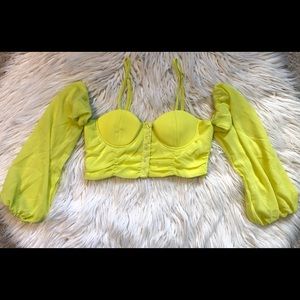 Neon Bustier Crop Top
